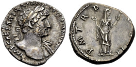 KAISERZEIT. 
Hadrianus, 117-138. Denar, 119-120 Büste n. r. mit L. und Drapierung auf der linken Schulter, IMP CAESAR TRAIAN HADRIANVS AVG Rv. PM TRP...