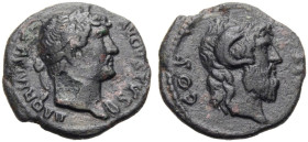 KAISERZEIT. 
Hadrianus, 117-138. Semis, ca. 125-127 v. Chr. Östliche Münzstätte, möglicherweise Cyrene (?). Büste mit L. und Schulter­drapierung n. r...