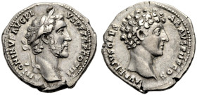 KAISERZEIT. 
Antoninus Pius, 138-161. Denar, 140 Mit Marcus Aurelius Caesar. Büste des A. Pius mit L. n. r. ANTONINVS AVG PI-VS PF TRP COS III Rv. Bü...