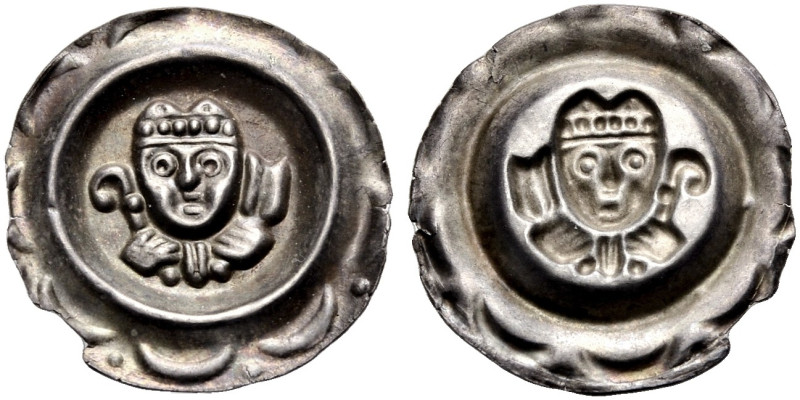 AUGSBURG, BISTUM. 
HARTMANN II. VON DILLINGEN, 1250-1286. Brakteat. Bischofsbüs...