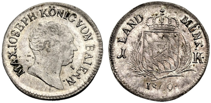 BAYERN, HERZOGTUM, SEIT 1806 KÖNIGREICH. 
MAXIMILIAN VI. JOSEPH, als König, 180...