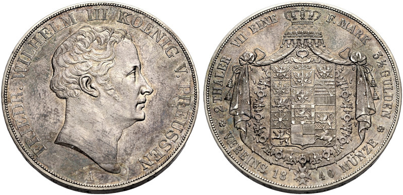 BRANDENBURG-PREUSSEN, KÖNIGREICH. 
FRIEDRICH WILHELM III., 1797-1840. Doppeltal...