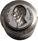 BRANDENBURG-PREUSSEN, KÖNIGREICH. 
FRIEDRICH WILHELM IV., 1840-1861. Prägestempel zur Vorderseite der Medaille 1844 (von Lorenz bei Loos) auf das 60-...
