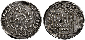 KÖLN, ERZBISTUM. 
HEINRICH II. VON VIRNEBURG, 1306-1332. Großpfennig, Bonn. Mitrierter sitzender Erzbischof von vorn mit Krummstab und Buch, HENRICV-...