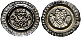 KONSTANZ, BISCHÖFLICHE MÜNZSTÄTTE. 
EBERHARD II. VON WALDBURG, 1248-1274. Brakteat. Bischofsbüste von vorn mit Krummstab und Lilienzepter. 0,44 g. CC...