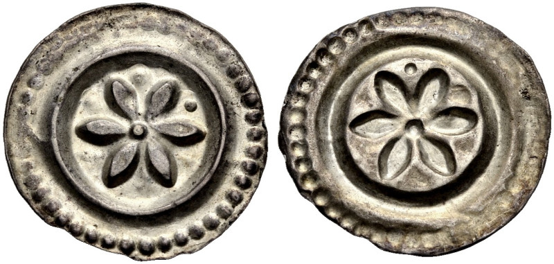 MARKDORF, FREIHERRLICHE MÜNZSTÄTTE. 
Pfennig, um 1250-1270. Sechsblättrige Blüt...