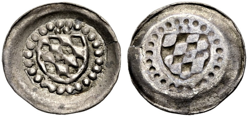 PFALZ-KURFÜRSTENTUM, ALTE LINIE. 
RUPRECHT I., 1353-1390. Pfennig, einseitig, H...
