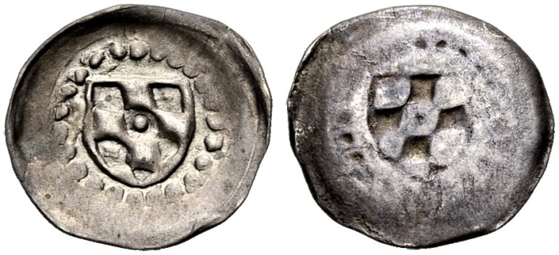 PFALZ-KURFÜRSTENTUM, ALTE LINIE. 
RUPRECHT I., 1353-1390. Pfennig, einseitig, H...