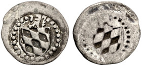 PFALZ-KURFÜRSTENTUM, ALTE LINIE. 
LUDWIG III., DER BÄRTIGE, 1410-1436. Pfennig, einseitig, Heidelberg, nach dem Vertrag vom 20. 4. 1420. Wachsender L...