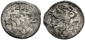 PFALZ-KURFÜRSTENTUM, LINIE ZU SIMMERN. 
FRIEDRICH V., 1610-1623. Billon-Kreuzer 1622, Heidelberg. Weckenschild zwischen 16-22, oben Wertzahl °4° Rv. ...