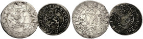 PFALZ-KURFÜRSTENTUM, LINIE ZU SIMMERN. 
KARL LUDWIG, 1648-1680. Lot. Kreuzer 1663, 2 Kreuzer 1665, Heidelberg. Gekrönter Löwe n. l. Rv. Leerer Wappen...