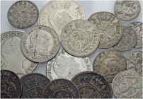 PFALZ-KURFÜRSTENTUM, LINIE ZU SULZBACH. 
KARL THEODOR, 1743-1799. Lot: Kleinmünzen 1744-1799, vom Zollpfennig bis 20 Kreuzer. 17 Stück (4 Cu, 13 Ag)....
