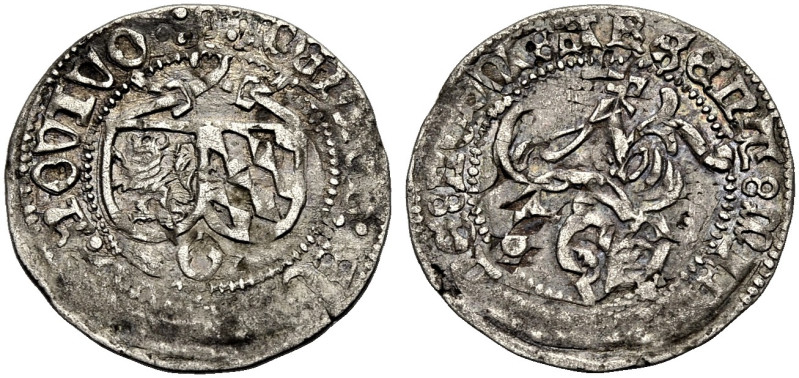 PFALZ-MOSBACH. 
OTTO II., 1461-1499. Halbschilling o. J., Neumarkt. Zwei Schild...