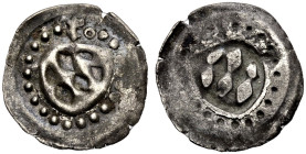 PFALZ-ZWEIBRÜCKEN-VELDENZ, PFALZGRAFSCHAFT. 
LUDWIG I., 1459-1489. Pfennig, einseitig. Weckenschild im Perlkreis, oben Minuskel-L und Ringel. 0,25 g....