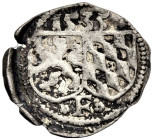 PFALZ-OBERPFALZ. 
FRIEDRICH II., 1508-1556. Pfennig 1535, einseitig, Amberg. Schild Pfalz-Bayern, darüber Jahreszahl, darunter *F* 0,26 g. Götz 60. S...