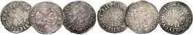 PFALZ-NEUBURG, PFALZGRAFSCHAFT. 
OTTHEINRICH UND PHILIPP, 1504-1544. Lot: Batzen 1515, 1522, 1523, Neuburg. Gekrönter aufrechter Löwe n. l. Rv. Wappe...