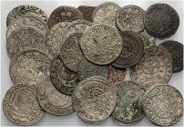 PFALZ-NEUBURG, PFALZGRAFSCHAFT. 
WOLFGANG WILHELM, 1614-1653. Lot: Pfennig, Halbkreuzer, Kreuzer, Halbbatzen,
Kallmünz und Gundelfingen. 28 Stück (2...