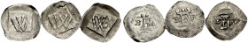 SPEYER, BISTUM. 
WALRAM VON VELDENZ, 1329-1336. Heller. Großes W Rv. Turm zwischen B-A im Linienkreis. Vierschlag. 3 Stück von verschiedenen Stempeln...