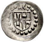SPEYER, BISTUM. 
JOHANN II. NIX VON HOHENECK, 1459-1464. Schüsselpfennig o. J. Gespaltener Schild mit Stifts- und Familienwappen im Perlkreis, oben n...