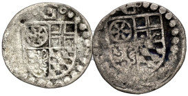SPEYER, BISTUM. 
GEORG VON DER PFALZ, 1513-1529. Schüsselpfennig o. J. Quadrierter Schild Mainz-Speyer-Pfalz-Bayern, oben °G°, Perlkreis. 0,24 und 0,...