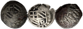 SPEYER, BISTUM. 
MARQUARD VON HATTSTEIN, 1560-1581. Lot: Schüsselpfennige o. J. und 1574. Quadriertes Wappen Speyer - Hattstein - Hattstein - Weißenb...