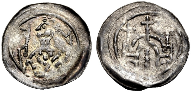 STOLLHOFEN, MZST. DER ABTEI SCHWARZACH. 
Pfennig, nach 1275. Brustbild des Abte...