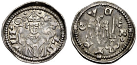TRIER, ERZBISTUM UND KURFÜRSTENTUM. 
BALDUIN VON LUXEMBURG, 1307-1354. Doppelpfennig. Mitriertes Brustbild von vorn mit Krummstab und Buch, BALD-VIN'...