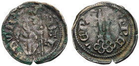 TRIER, ERZBISTUM UND KURFÜRSTENTUM. 
BALDUIN VON LUXEMBURG, 1307-1354. Doppelpfennig. Mitriertes Brustbild von vorn mit segnender Hand und Krummstab,...