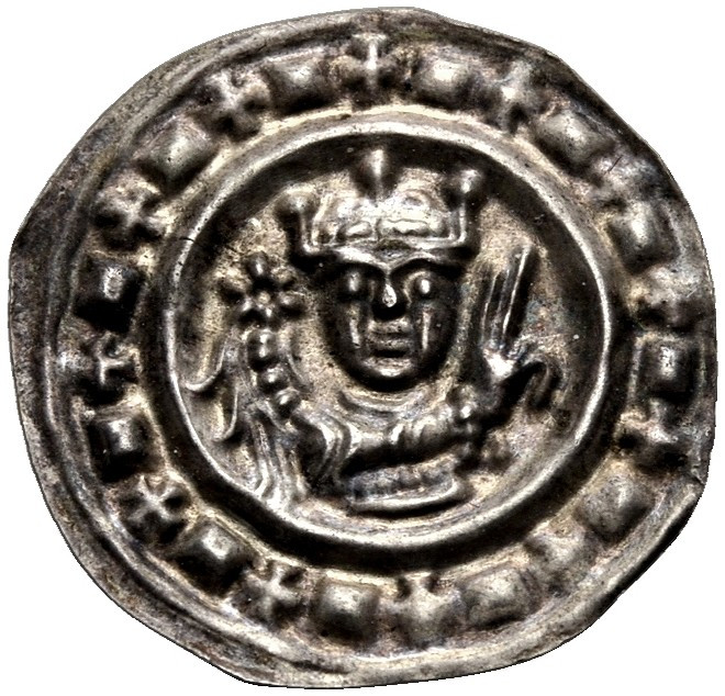 ULM, KÖNIGLICHE MÜNZSTÄTTE. 
FRIEDRICH II., 1215-1250. Brakteat. Königsbüste vo...
