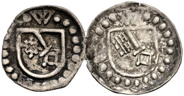 WORMS, STADT. 
Einseitiger Pfennig o. J. (um 1510). Stadtschild im Perlkreis, darüber W. 0,30 und 0,28 g. Joseph 298. Schlüssel mit unterschiedlichen...