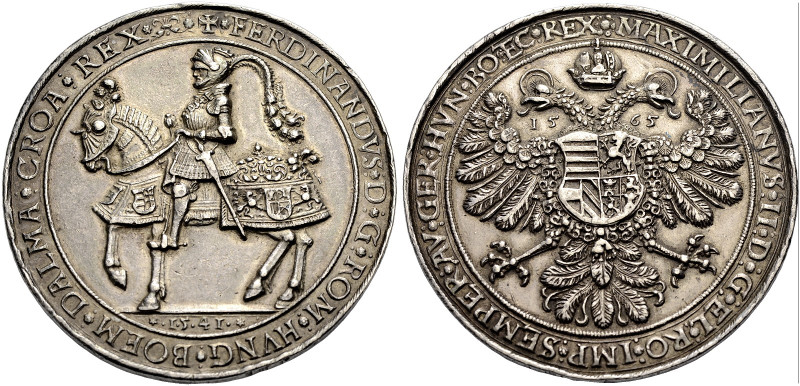 . 
MAXIMILIAN II., 1564-1576. Medaille 1565 (Stempel von Lukas Richter und Chr....