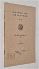 ANTIKE NUMISMATIK. 
MILNE, J. G. The Melos Hoard of 1907. NNM 62 (1934). 19 S. Geheftet. Bleistiftanmerkung auf innerem hinteren Umschlag. II