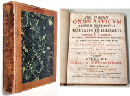 GESCHICHTE. 
SIMONIS, J. Onomasticum veteris Testamenti, sive Tractatus Philologicus quo nomina v.t. propria ad appellatorium analogiam reducta ex or...