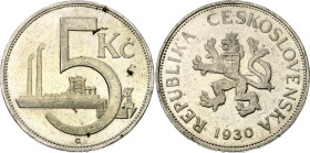 Czechoslovakia 5 Korun 1930
KM# 11, N# 1227; Silver; AUNC with mint luster