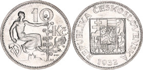 Czechoslovakia 10 Korun 1932
KM# 15, Schön# 10, N# 7797; Silver; UNC with full mint luster
