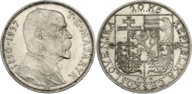 Czechoslovakia 20 Korun 1937
KM# 18, Schön# 18, N# 12630; Silver; Death of President Masaryk; Kremnitz Mint; UNC
