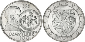 Czechoslovakia 100 Korun 1972 Pattern
Silver; Josef Václav Myslbek; UNC