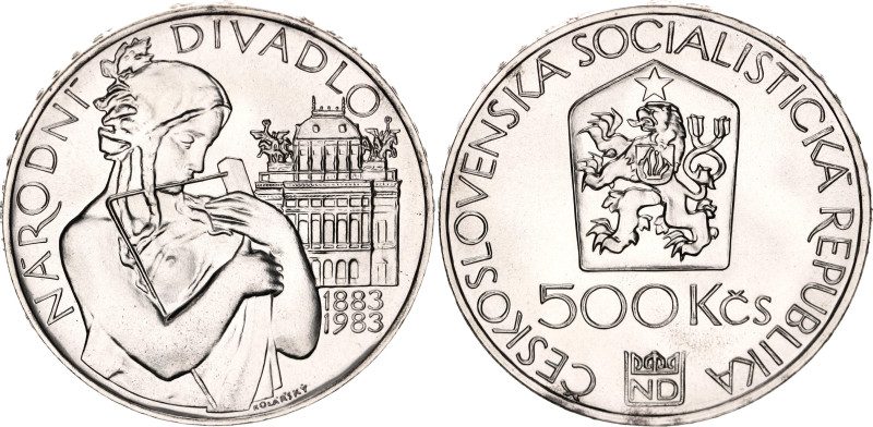 Czechoslovakia 500 Korun 1983
KM# 112, N# 20202; Silver; 100 Years - National T...