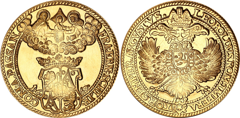 Austrian States Gold Medal "Leopold I Holy Roman Emperor" 1660 Restrike
Gold 50...
