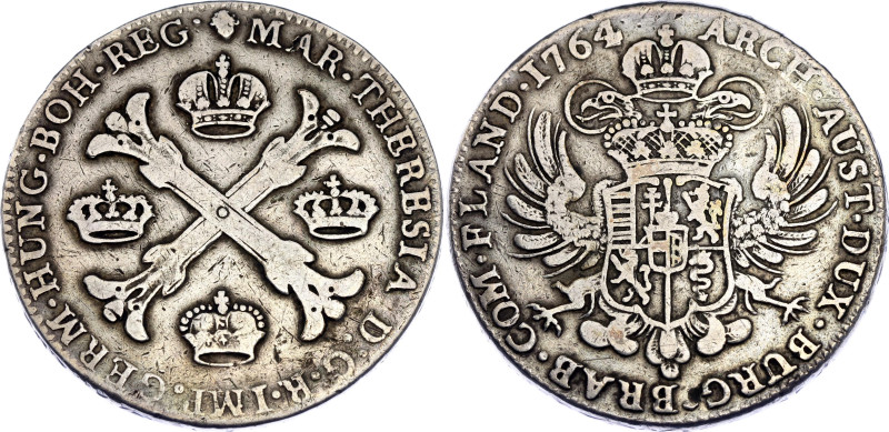 Austrian Netherlands 1 Kronenthaler 1764
KM# 21, N# 17710; Silver 29.08 g.; Mar...