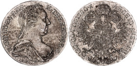 Austria 1 Taler 1780 SF Restrike
KM# T1, N# 7393; Silver; Maria Theresia; UNC with an amazing toning
