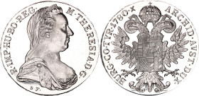 Austria 1 Taler 1780 SF Restrike
KM# T1, N# 7393; Silver., Proof; Maria Theresia