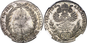 Austria 20 Kreuzer 1778 VC-S NGC MS64
KM# 1856, N# 34738; Silver; Maria Theresia; With mint luster & beautiful patina
