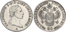 Austria 20 Kreuzer 1832 A
KM# 2147, N# 14712; Silver; Franz I; Vienna Mint; UNC with minor hairlines