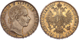 Austria 1 Florin 1859 A
KM# 2219, N# 7004; Silver; Franz Joseph I; UNC with mint luster & nice toning