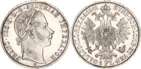 Austria 1 Florin 1861 A
KM# 2219, N# 7004; Silver; Franz Joseph I; Vienna Mint; UNC