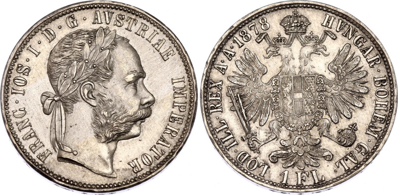 Austria 1 Florin 1878
KM# 2222, N# 4726; Silver; Franz Joseph I; UNC