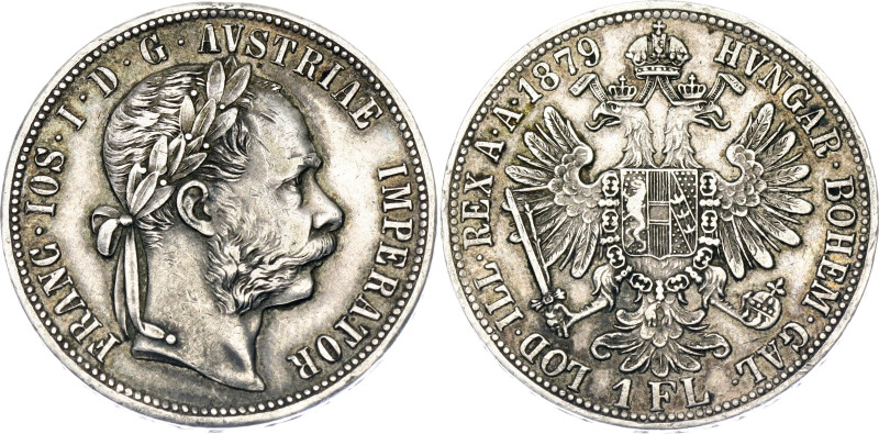 Austria 1 Florin 1879
KM# 2222, Schön# 149, N# 4726; Silver; Franz Joseph I; Vi...