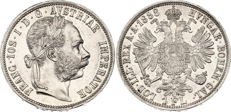 Austria 1 Florin 1888
KM# 2222, Schön# 149, N# 4726; Silver; Franz Joseph I; Vi...