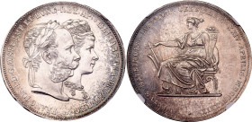 Austria 2 Gulden 1879 NGC MS62
X# M5, N# 33587; Silver; Franz Joseph I; Silver Wedding Jubilee; With nice toning